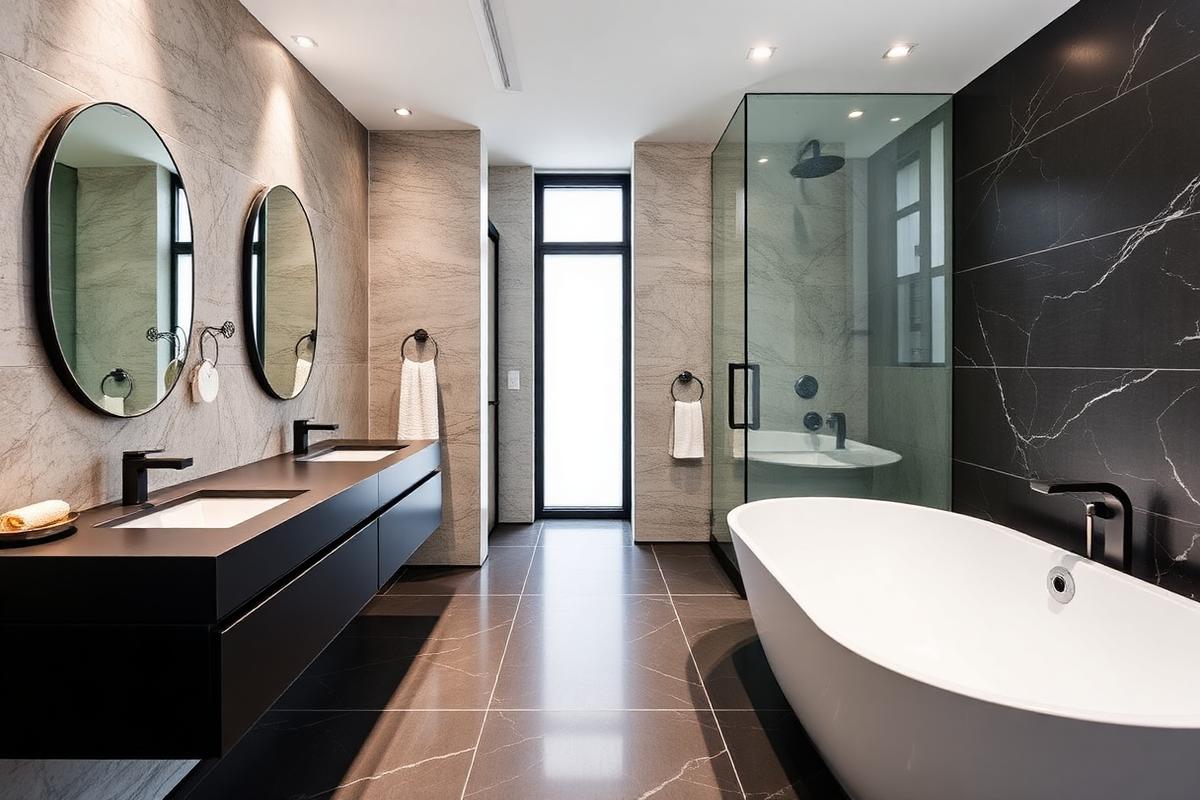 Modern luxury bathroom after renovation