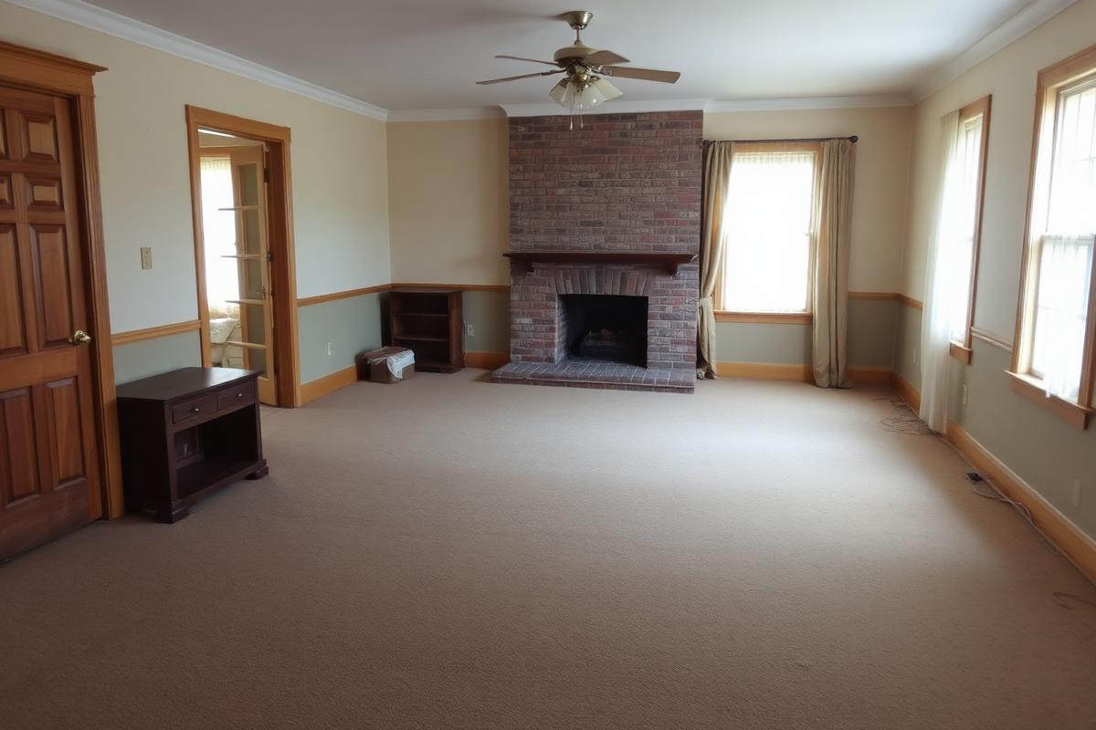 Old carpet before installation