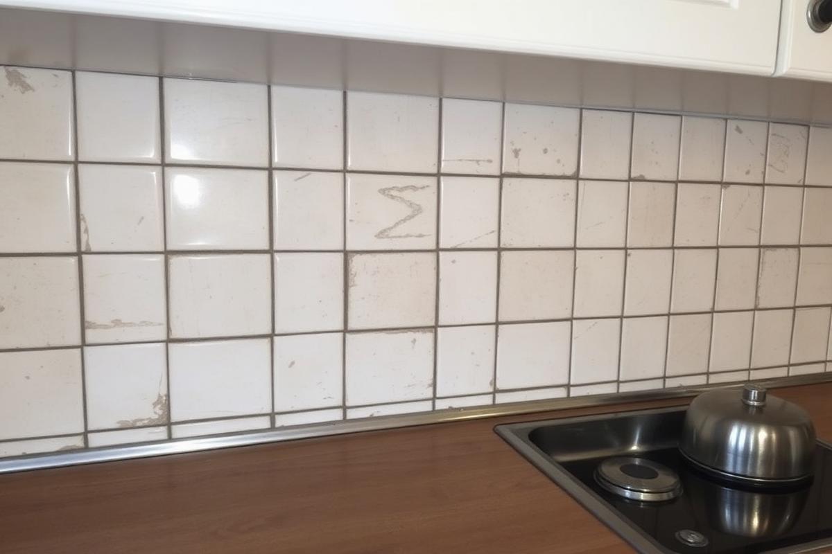 Old kitchen splashback tiles